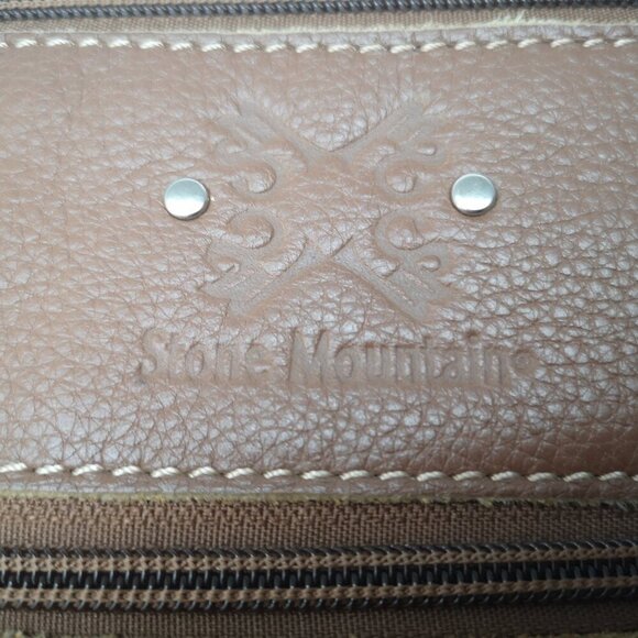 Stone Mountain Ladies Dark Brown Genuine Leather Wide Strap Crossbody / Shoulder - Picture 5 of 14